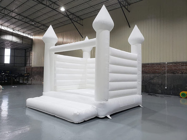 Inflatable White Jumper Castle Jumping Bed Wedding Bouncy House with Air Blower