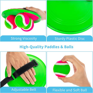 Kids Outdoor Toys, Beach Toys Toss and Catch Ball Set